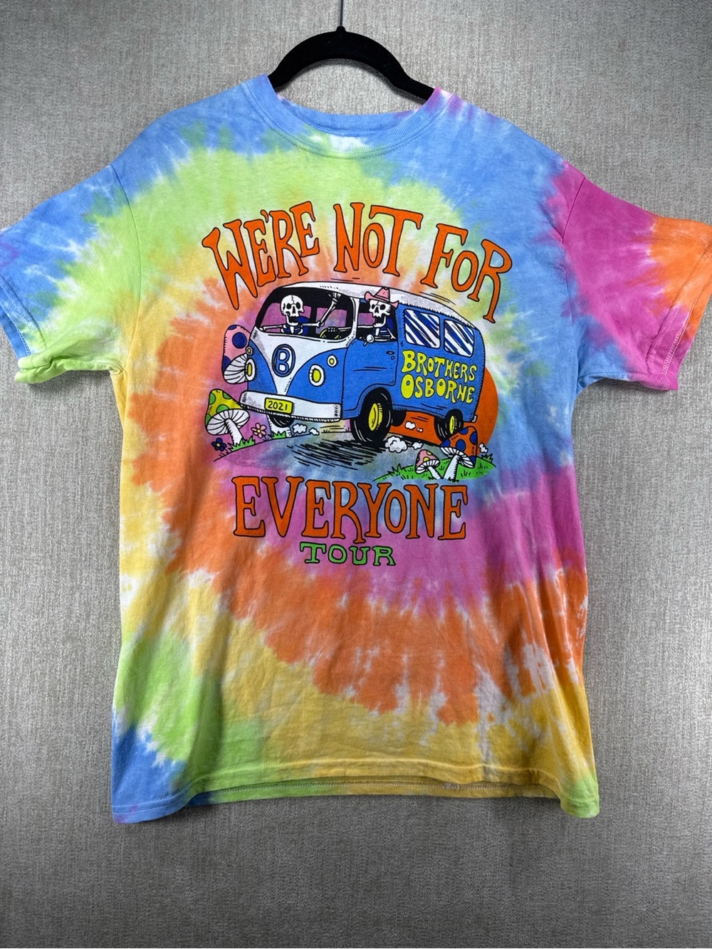 Brothers Osborne “We’re Not For Everyone “ 2021 Tour Tie Dye Double Sided Tee M